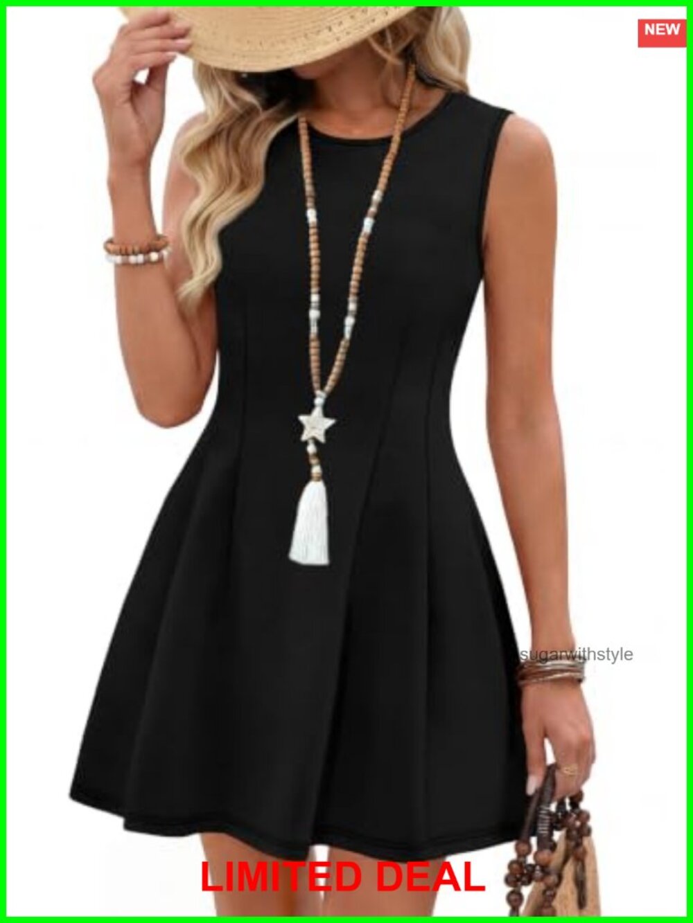 Women's A-Line Mini Cocktail Dress Sleeveless Pleated Party